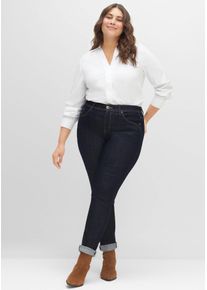 sheego Damen Stretch-Jeans, blau, Gr. 96, 75% Baumwolle, 24% Polyester, 1% Elasthan, Jeans