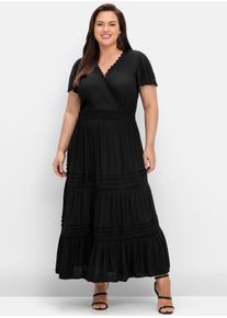 Damen Maxikleid "Maxikleid", schwarz, Gr. 52, sheego by Joe Browns, unifarben, 100% Viskose, Kleider