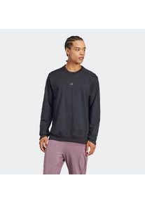 Herren Sweatshirt "YOGA Crew Neck", schwarz, sportlich, Gr. S, adidas Performance, Obermaterial: 70% Polyester, 26% Baumwolle, 4% Elasthan,