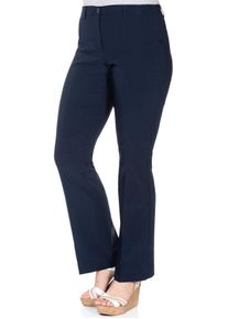 sheego Damen Webhose, blau, Gr. 50, unifarben, 70% Viskose, 25% Polyamid, 5% Elasthan, Hosen