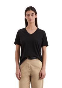 Marc O'Polo MARC O'POLO Damen T-Shirt "aus Baumwolle-Viskose-Mix", schwarz, Basic, Gr. XS, unifarben, Obermaterial: 52% Baumwolle, 48% Viskose, Shirts