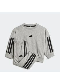 Kinder Trainingsanzug "I 3S FT JOG 240", grau, sportlich, Gr. 86, adidas Sportswear, Obermaterial: 70% Baumwolle, 30% Polyester, Sportanzüge