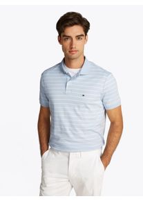 Tommy Hilfiger Herren Poloshirt "LIQUID COTTON REG SEASONAL POLO"breezy blau, ecru, casual, Gr. XXL, Jersey, Obermaterial: 100% Baumwolle, Shirts,
