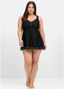 sheego Damen Tankini-Top, schwarz, Gr. 42, Elasthan, Polyamid, Bikini-Oberteile