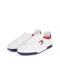 Tommy Jeans Herren Sneaker "(NEW) TJM CUPSOLE LEATHER ESS", Gr. 42, bunt, Leder, Textil, Lederimitat, sportlich, Schuhe, Freizeitschuh, Halbschuh,