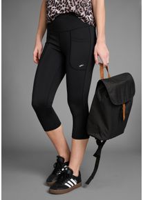 FAYN SPORTS Damen Caprileggings, schwarz, sportlich, Gr. 56, Doubleface, Obermaterial: 77% Polyester, 23% Elasthan, Hosen, mit Figur formenden Nähten