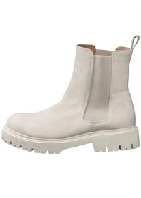 sheego Damen Stiefelette, Gr. 39, beige, Lederimitat, Schuhe