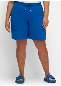 sheego Damen Bermudas, blau, Gr. 40, 100% Baumwolle, Hosen
