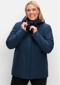 sheego Damen Funktionsjacke, blau, Gr. 56, 94% Polyester, 6% Elasthan, Jacken