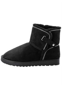 sheego Damen Stiefelette, Gr. 40, schwarz, Polyester, Schuhe