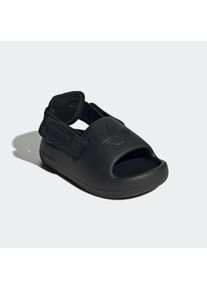 Badesandale "ADIFOM ADILETTE KIDS", adidas originals, Gr. 26, schwarz, Synthetik, Textil, sportlich, Schuhe, für Kinder