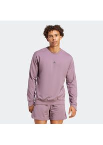 Herren Sweatshirt "YOGA Crew Neck", lila, sportlich, Gr. S, adidas Performance, Obermaterial: 70% Polyester, 26% Baumwolle, 4% Elasthan, Sweatshirts