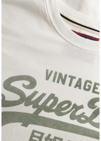Superdry Herren Rundhalsshirt "VL CLASSIC TEE", weiß, modisch, Gr. XL, bedruckt, Single Jersey, Obermaterial: 100% Baumwolle, Shirts