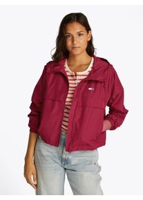 Tommy Jeans Damen Windbreaker "TJW ESSENTIAL WINDBREAKER EXT"brilliant berry, casual, Gr. XXL, unifarben, Web, Obermaterial: 100% Polyester, Jacken,