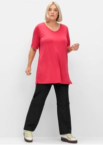 sheego Damen Funktionsshirt "Funktionsshirt", pink, Gr. 56, 90% Polyester, 10% Elasthan, Shirts