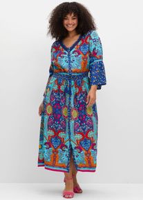 Damen Druckkleid "Kleid", blau, Gr. 56, sheego by Joe Browns, 100% Viskose, Kleider