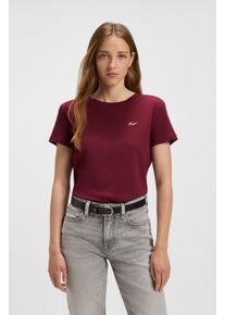 BOSS Orange Damen T-Shirt "Esogo HW Premium Damenmode"dunkelrot 602, casual, Gr. XL, unifarben, Single Jersey, Obermaterial: 100% Baumwolle, Shirts,
