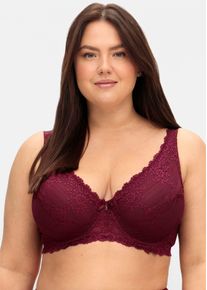 sheego Damen Bügel-BH, Gr. 95, rot, 85% Polyamid, 15% Elasthan, BHs