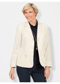 CLASSIC Damen Jackenblazer "Blazer", beige, Gr. 19, 100% Polyester, Blazer