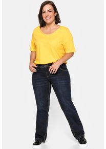 sheego Damen Stretch-Jeans, blau, Gr. 100, 98% Baumwolle, 2% Elasthan, Jeans