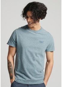 Superdry Herren Rundhalsshirt "Vintage Logo Emb Te", blau, modisch, Gr. XL, meliert, Single Jersey, Obermaterial: 100% Baumwolle, Shirts