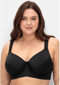sheego Damen Bustier-Bikini-Top, schwarz, Gr. 50, Elasthan, Polyamid, Bikini-Oberteile
