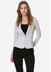 soyaconcept Damen Jerseyblazer "SC-Daniela1", grau, feminin, Gr. L, gepflegt, Jersey, Obermaterial: 73% Polyester, 24% Viskose, 3% Elasthan, Blazer,