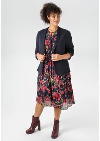 ANISTON PLUS Damen Boleroblazer, blau, elegant, Gr. 52, unifarben, Web, Obermaterial: 95% Polyester, 5% Elasthan, Blazer, kurzer, verschlußloser