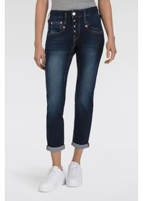 Herrlicher Damen 7/8-Jeans "Shyra Cropped Reused Denim"dull, casual, Gr. 27, Denim/Jeans, Obermaterial: 78% Baumwolle, 20% Polyester, 2% Elasthan,
