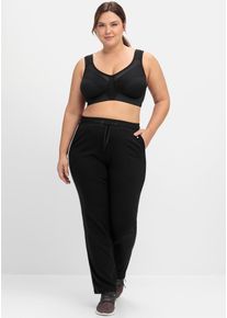 sheego Damen Sport-BH, Gr. 90, schwarz, 90% Polyester, 10% Elasthan, BHs