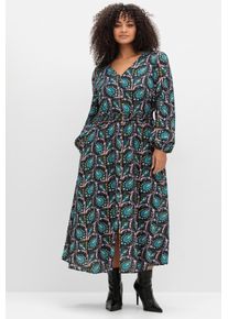 Damen Maxikleid "Kleid", schwarz, Gr. 52, sheego by Joe Browns, 100% Viskose, Kleider