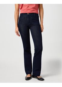 Wrangler Damen Bootcut-Jeans "Flare"soft_moonlight, casual, Gr. 30, Denim/Jeans, Obermaterial: 70% Baumwolle, 29% Polyester, 1% Elasthan, Jeans, im