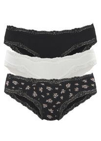 Vivance Brasilslip mehrfarbig Gr. 40/42 für Damen. Mit Spitze. Bequem. Nachhaltig.