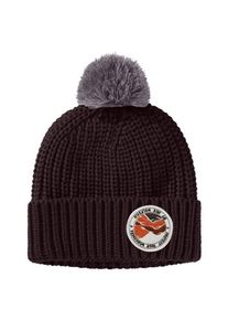 Jack Wolfskin Pompom Badge Beanie Mütze Kids (Gr M |schwarz)