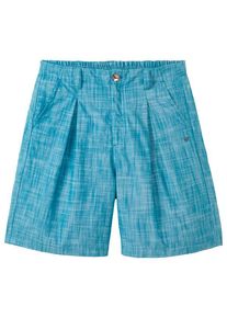 Shorts Tranquillo High Waist Shorts in Leinenoptik Damen (Gr 40 |türkis/blau)
