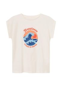T-Shirt DEDICATED T-Shirt Visby Happiness Damen (Gr L |weiß)
