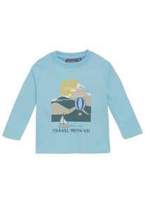 Longsleeve Color Kids Baby T-Shirt with Chestprint L/S Kinder (Gr 104 |blau)