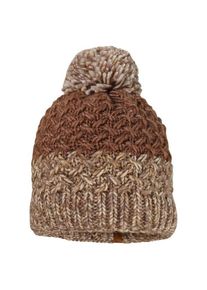 MaxiMo Boy-Mütze mit Pompon und Vollfutter Mütze Kinder (Gr 55 cm |braun)