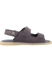 Dolce & Gabbana Dolce&Gabbana Slipper & Pantoletten - Heren Strap Sandal Grijs - Gr. 43 (EU) - in Grau - f&uuml;r Damen