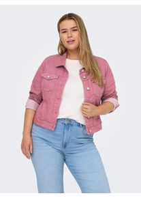 Only CARMAKOMA Damen Jeansjacke "CARWESPA COLOUR DENIM JACKET DNM", rosa, modisch, Gr. 46, unifarben, Web, Obermaterial: 79% Baumwolle, 20%