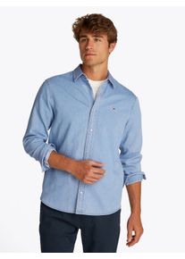 Tommy Jeans Herren Jeanshemd "REGULAR FIT LS DENIM SHIRT", blau, casual, Gr. L, Web, Obermaterial: 100% Baumwolle, Hemden