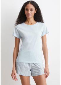 Marc O'Polo MARC O'POLO Damen T-Shirt "Mix & Match Cotton", Gr. S, blau, Obermaterial: 100% Baumwolle, unifarben, casual, Shirts, mit dezenter Markenstickerei
