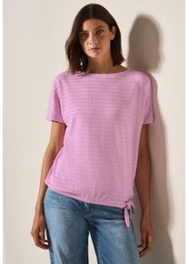Cecil Damen T-Shirtcherry blossom pink, casual, Gr. XS, unifarben, Jersey, Obermaterial: 65% Polyester, 32% Baumwolle, 3% Elasthan, Shirts, in