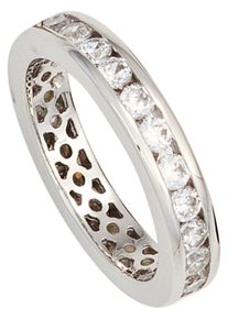 Jobo Damen Silberring, 60, Silber 925 (Sterlingsilber), silber, Silber 925 (Sterlingsilber), Fingerringe, 925 Silber mit Zirkonia rundum