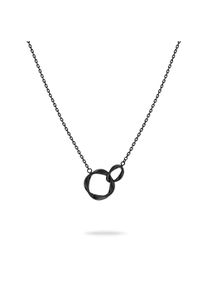 Liebeskind Berlin Damen Kette mit Anhänger "Schmuck Edelstahl Halskette The Organic Twist LJ-0989 LJ-1550 LJ-1551", Edelstahl, L: 45cm B: 0,7mm, schwarz, LIEBESKIND