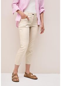 Cecil Damen 7/8-Hose, beige, casual, Gr. 29, unifarben, Web, 98% Baumwolle, 2% Elasthan, Hosen, aus Baumwolle mit Stretchanteil