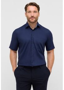 Eterna Herren Kurzarmhemd "COMFORT FIT", blau, Gr. 41, Popeline, 100% Baumwolle, Hemden, NON IRON (bügelfrei)