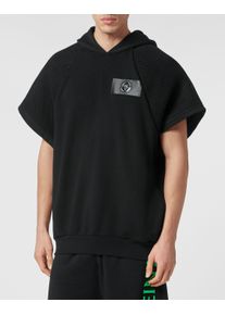 Plein Sport Herren Hoodie "Sport Top"0227, schwarz, grünfluo, Gr. L, Obermaterial: 88% Baumwolle, 12% Polyester, Sweatshirts