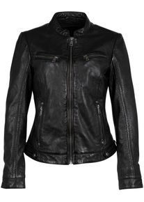 Mauritius Damen Lederjacke "MWJanka", schwarz, modisch, Gr. XS, unifarben, Obermaterial: 100% Schafsleder. Futter: 100% Baumwolle. Ärmelfutter: 100%