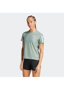 Damen Laufshirt "OTR B TEE", silber, sportlich, Gr. L, adidas Performance, Obermaterial: 86% Polyester, 14% Elasthan, Shirts